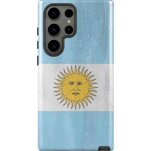 Argentina Flag Distressed Galaxy S23 Ultra Pro Case